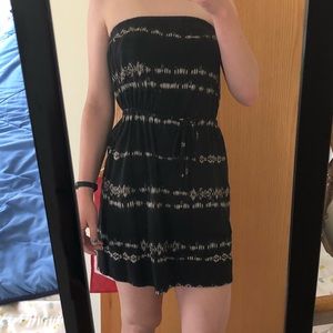 Mossimo black strapless dress with drawstring